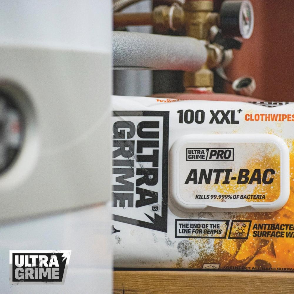 Ultragrime Extra-Large Antibacterial Clothwipes | XXL Pro Antibac Pack of 100 - Image 6