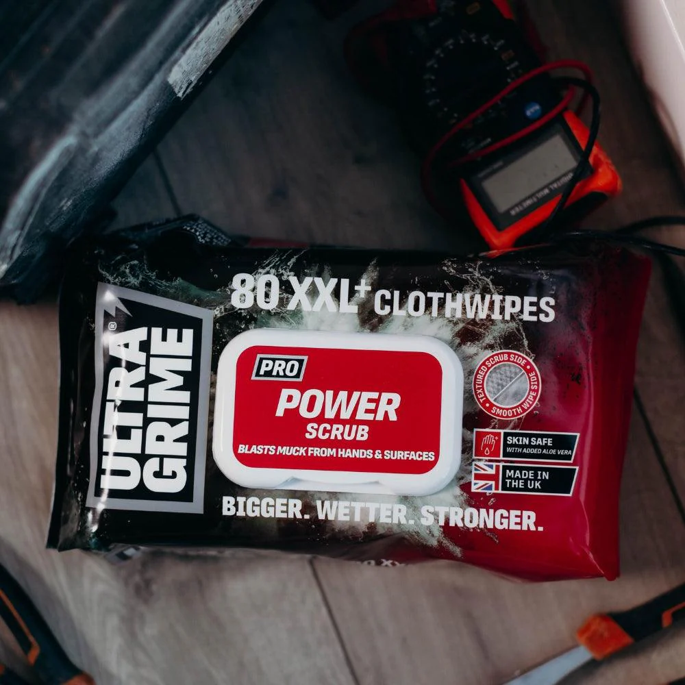 UltraGrime Pro Power Scrub XXL Clothwipes | Pack of 80 - Image 10