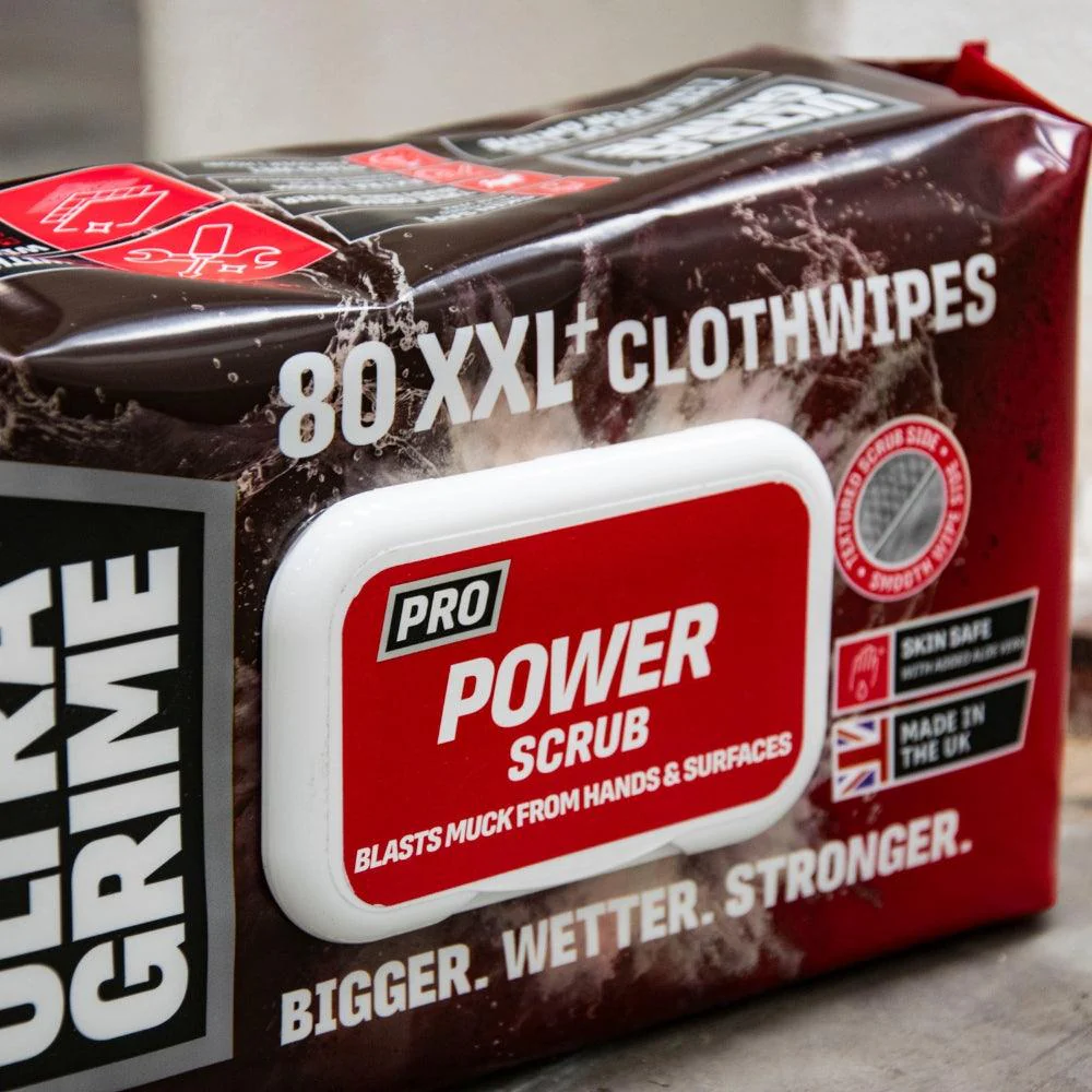 UltraGrime Pro Power Scrub XXL Clothwipes | Pack of 80 - Image 6