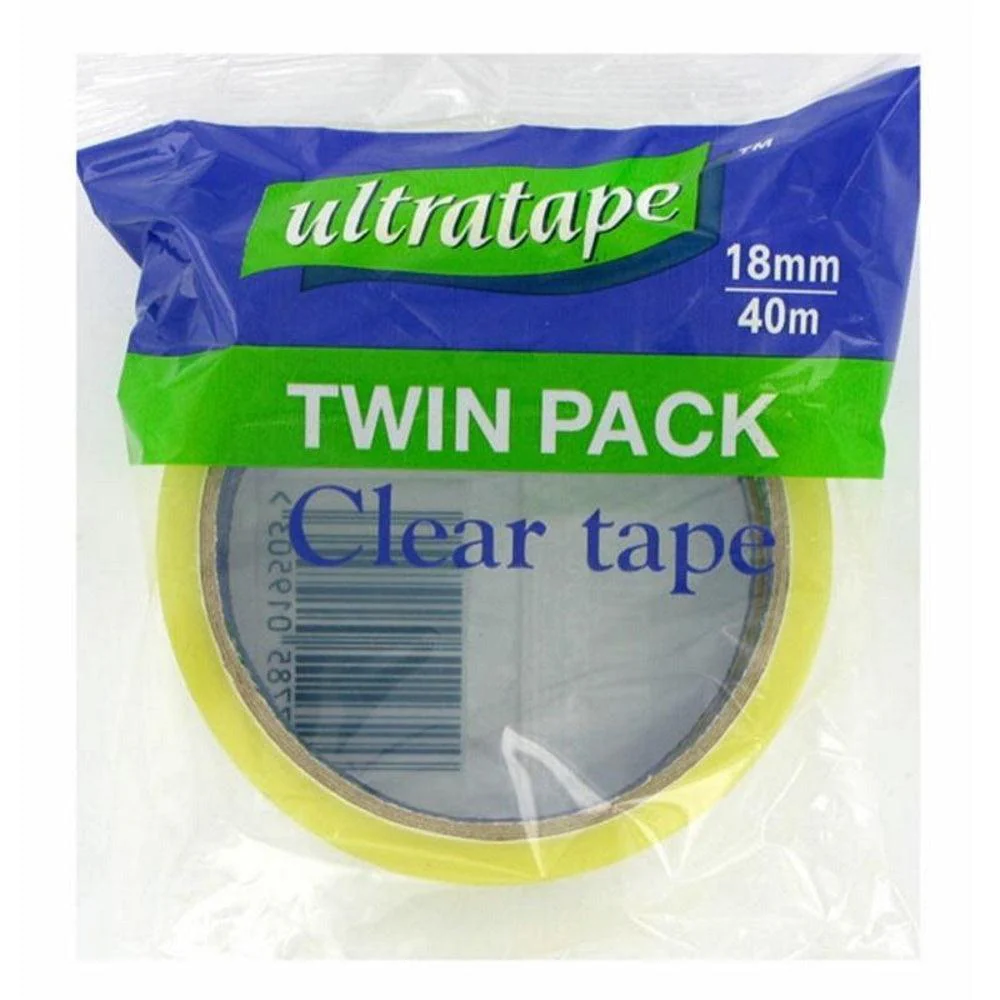 Ultratape Twin Pack Tape 18mm x 40mtr