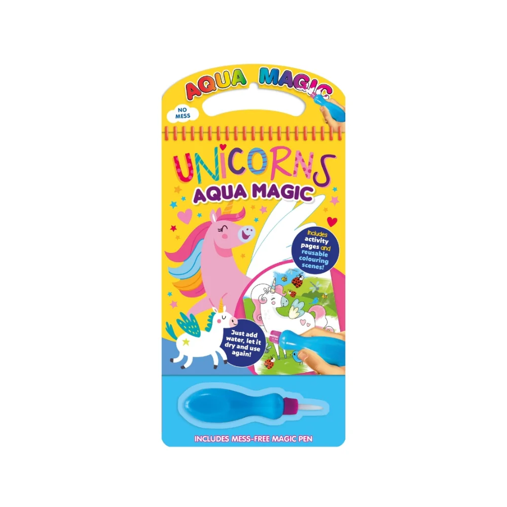 Unicorn Aqua Magic Colouring Activity Book | Reusable with Water Pen