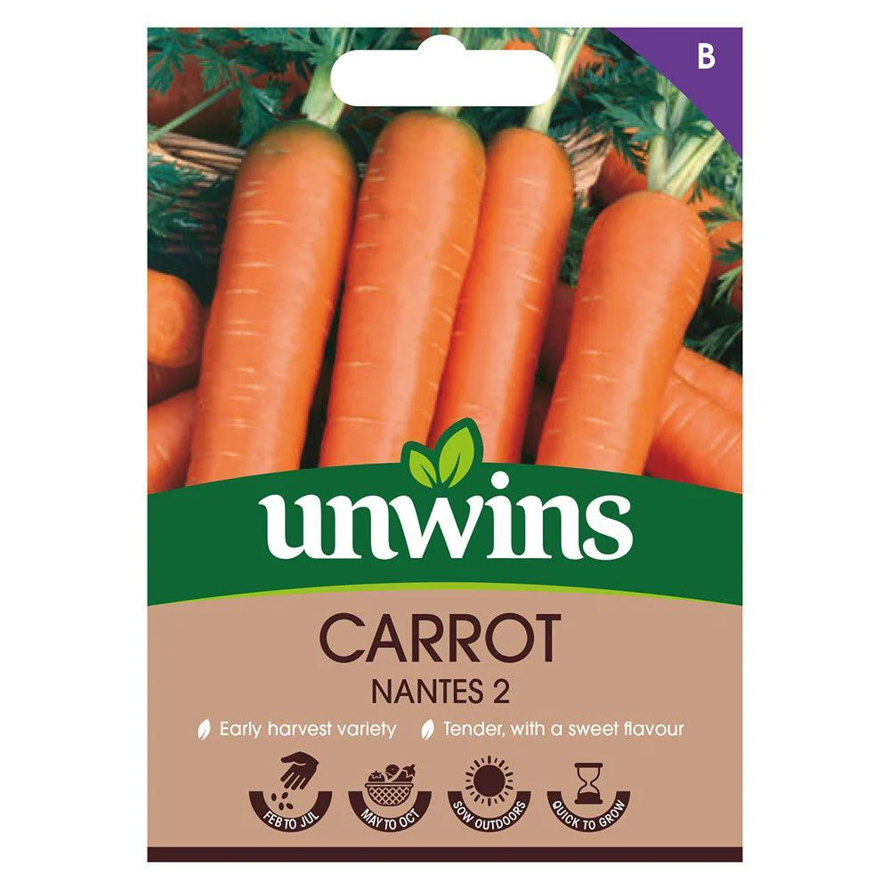 Unwins Carrot Nantes 2 Seeds
