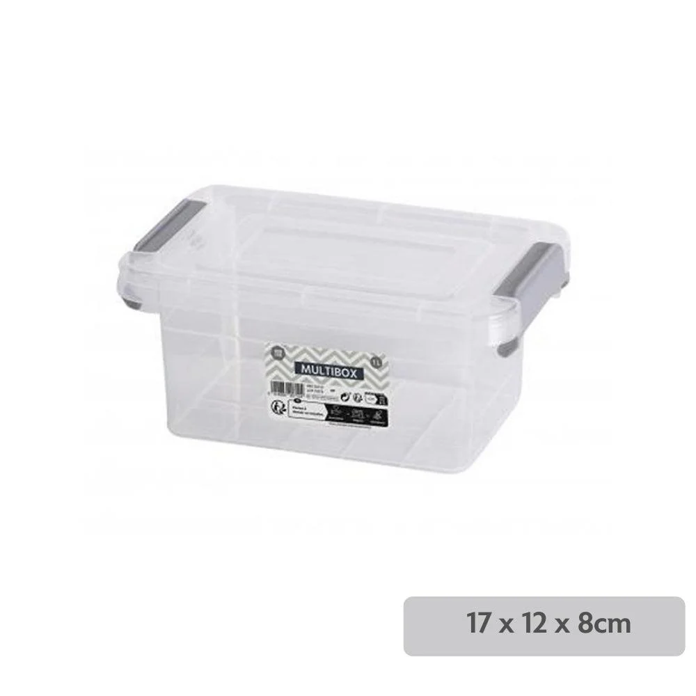 Urban Living Clear Plastic Smartbox with Clip | 1L - Image 2