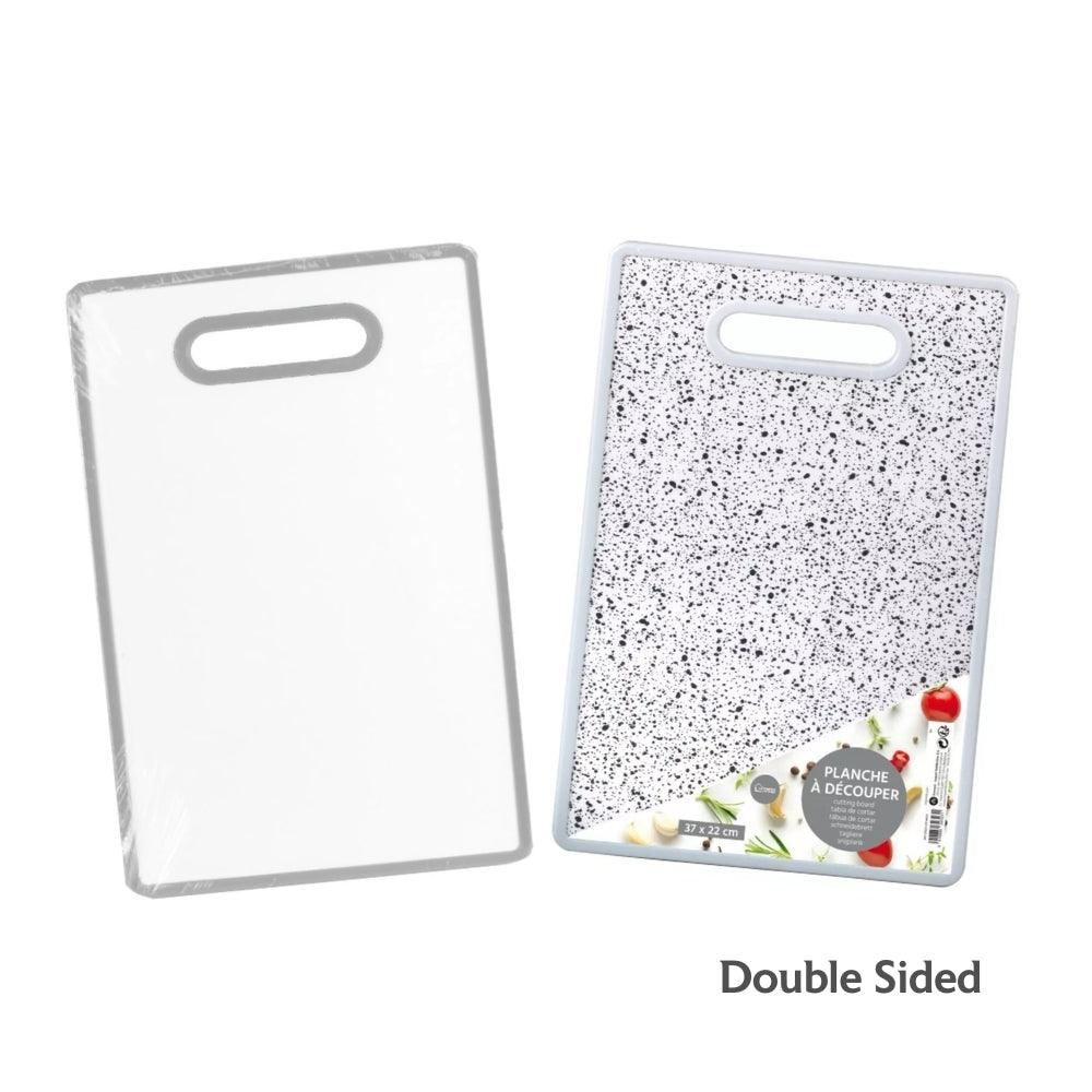 Urban Living Durable Plastic Chopping Board | 20x30cm, Black/White - Image 3