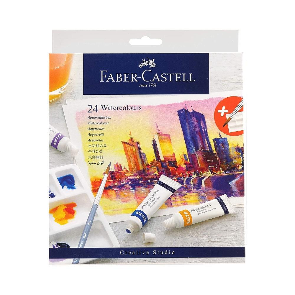 Faber Watercolour Box of 24 With Palette
