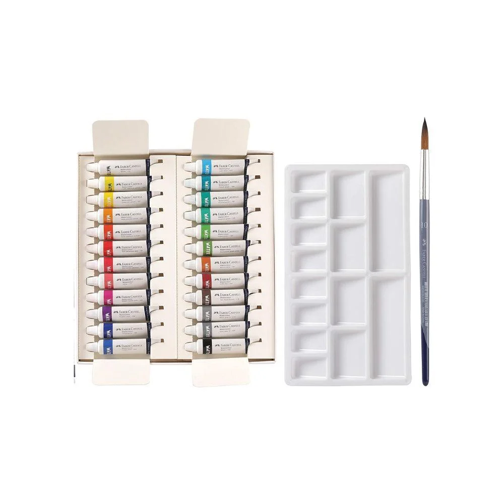 Faber Watercolour Box of 24 With Palette - Image 3