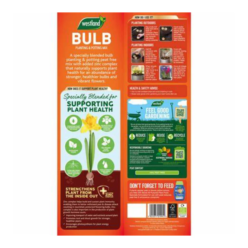 Westland Bulb Planting & Potting Peat Free Mix | 10 Litres, Zinc Enriched - Image 3