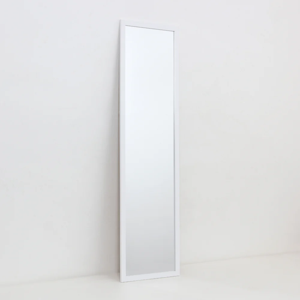 White Door Hanging Full-Length Rectangular Mirror | 30 x 120cm - Image 2