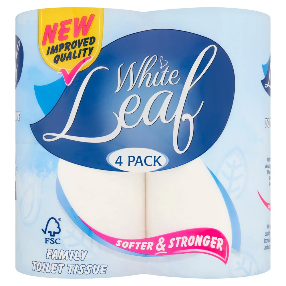 White Leaf Toilet Tissue | 2Ply 4 Pack