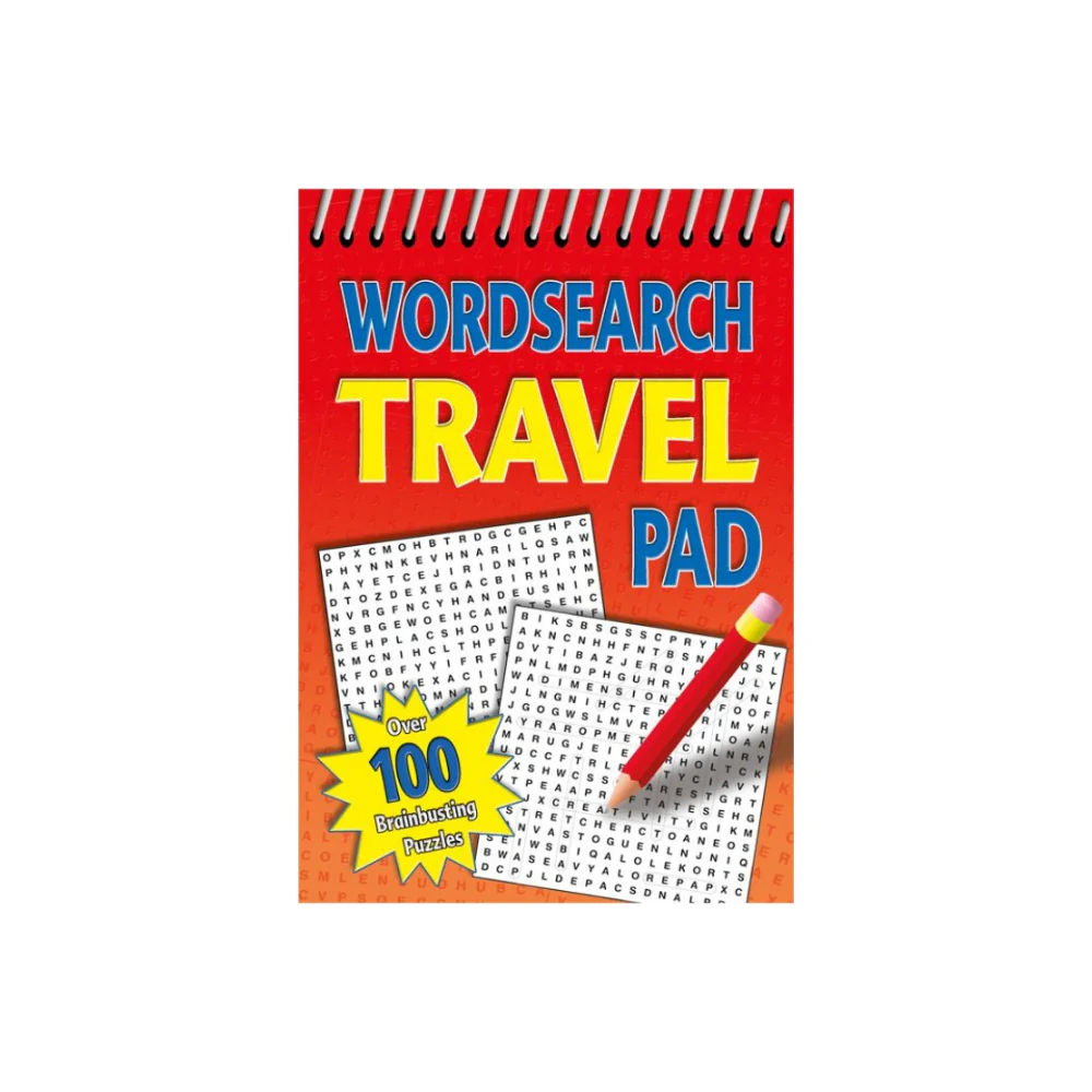 Wordsearch Travel Puzzle Pad | Over 100 Puzzles, Spiral-Bound