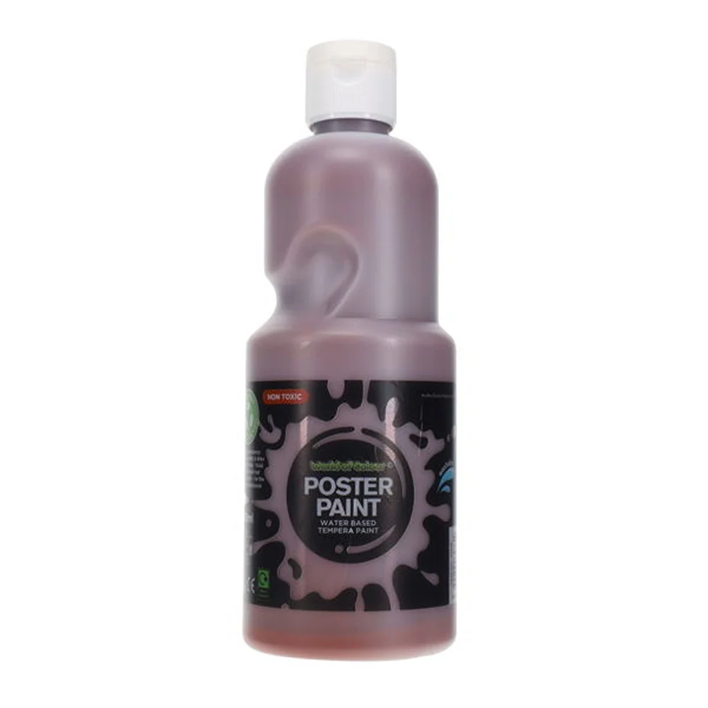 World of Colour Non-Toxic Brown Poster Paint | 500ml