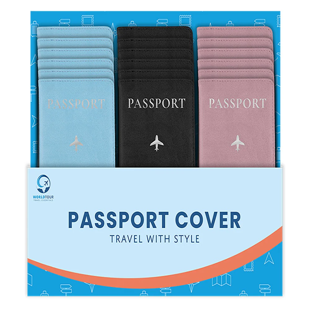 World Tour Foil PU Leather Passport Cover