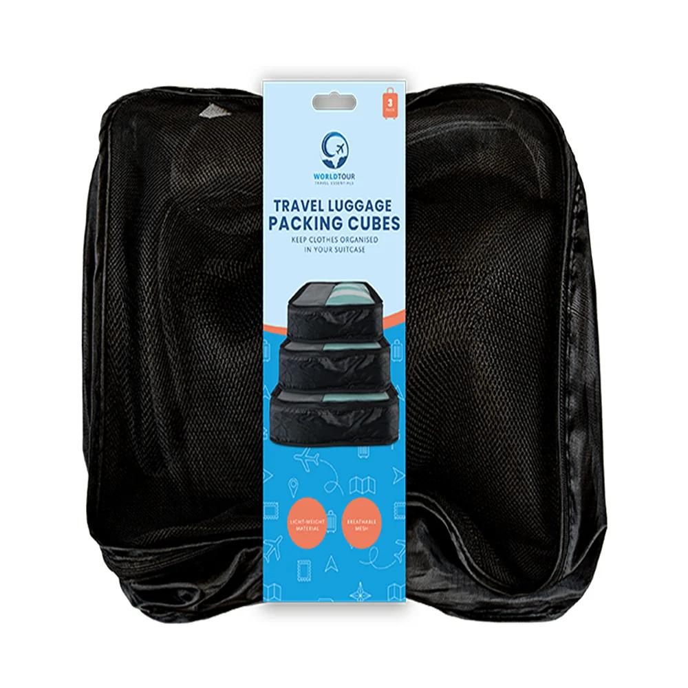 World Tour Travel Luggage Packing Cubes | 3pk - Image 2