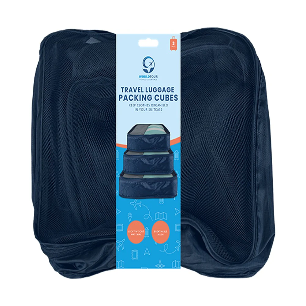 World Tour Travel Luggage Packing Cubes | 3pk - Image 3
