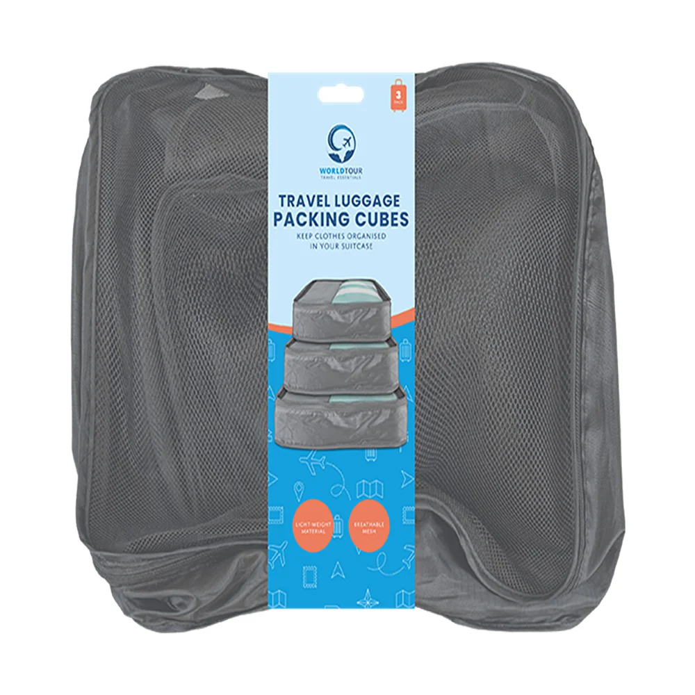 World Tour Travel Luggage Packing Cubes | 3pk - Image 4