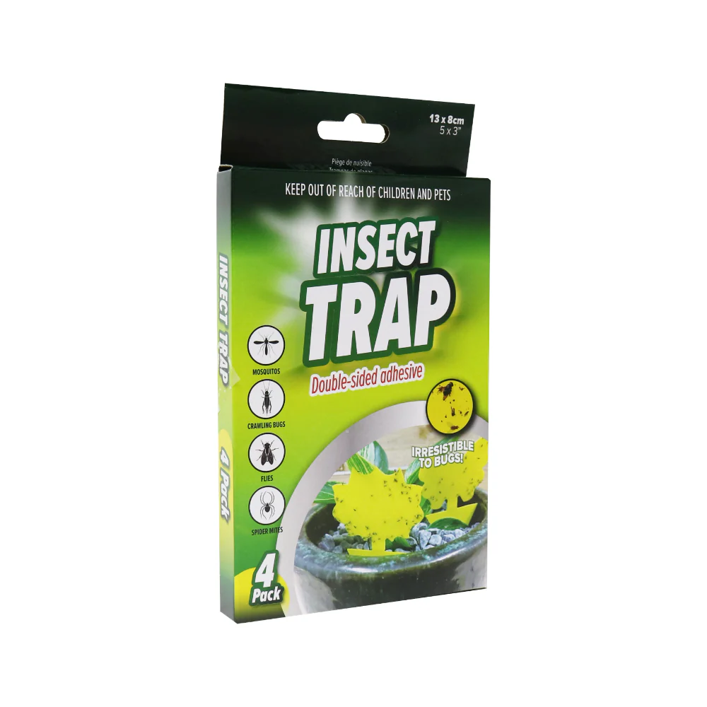 Yellow Double-Sided Plant Insect Trap Stakes | Pack of 4, 13 x 8cm